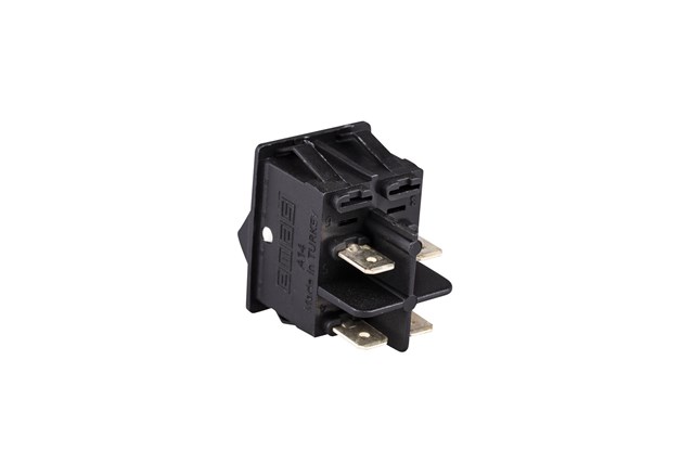 30*22mm Black Body 2NO w/o Illumination with Terminal (0-I) Marked Black A14 Series Rocker Switch